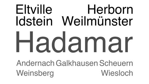 LOGO des "Euthanasie"-Projekts Hadamar und die Zwischenanstalten in schwarz-weiß