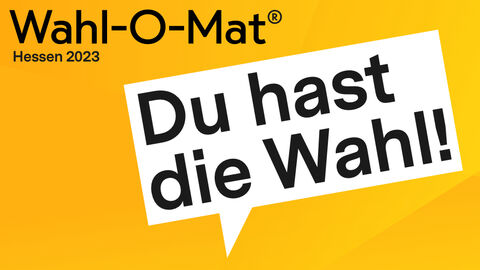 Banner für den Wahl-O-Mat zur Landtagswahl Hessen 2023