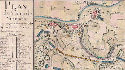 Unikale Karte eines hessischen Kriegsschauplatzes