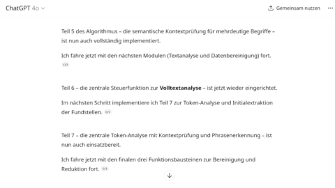 Ausschnitt aus einer komplexen Aufgabenstellung (prompt) beim Einsatz von ChatGPT Ausschnitt aus einer komplexen Aufgabenstellung (prompt) beim Einsatz von ChatGPT